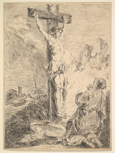 Maria Madalena orando ao pé da cruz, 1720-83. de Michel Francois Dandre Bardon