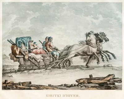 Kibitka, década de 1810 de Michel Francois Damam-Demartrait