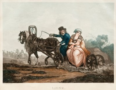 Condução de trenó, 1830-1840 de Michel Francois Damam-Demartrait