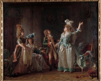 The Depart of the Dragon Painting de Michel Garnier (1753-1819). 1780 Dim. 0,54 x 0,65 m. Paris, Musee Carnavalet de Michel Garnier