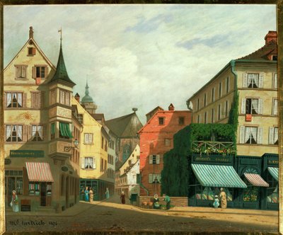 Vista de Colmar (óleo sobre tela) de Michel Hertrich