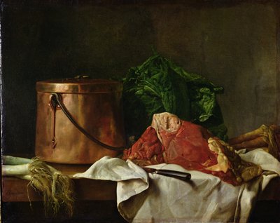 Preparativos para um guisado de Michel Honore Bounieu