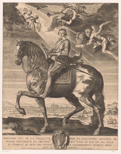 Retrato equestre de Bernard de Foix de la Valette, Duque de Epernon de Michel Lasne
