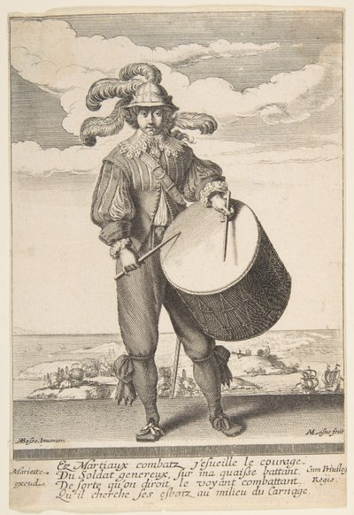 O baterista, 1620-1667. de Michel Lasne