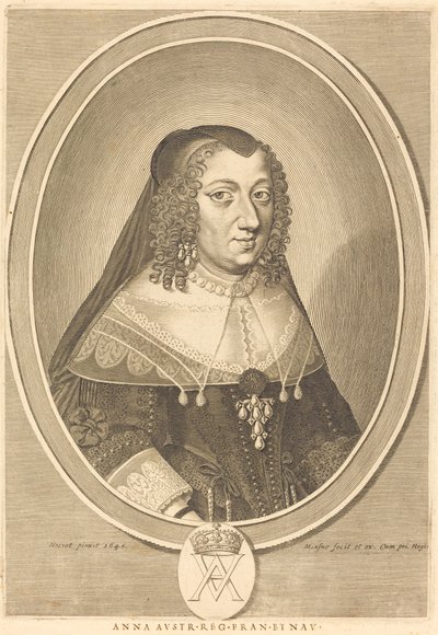 Ana da Áustria de Michel Lasne after Jean Nocret