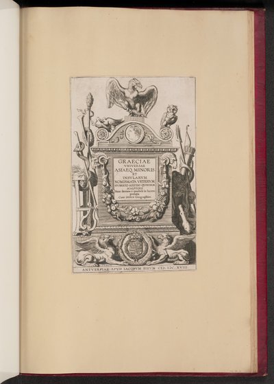 Página de rosto para Hubert Goltzius Nomismata Menor e Ilhas de Michel Lasne after Sir Peter Paul Rubens