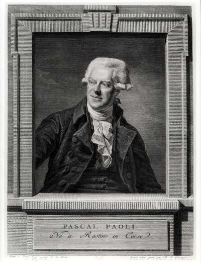 Retrato de Pascal Paoli, gravado por Benoit Louis Henriquez (1732-1806) 1793 de Michel Martin Drolling
