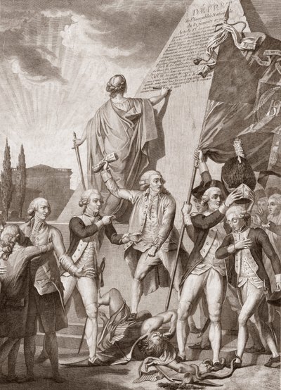 Michel Picquenot (1747-1814). Alegorias de Filosofia e Patriotismo, vencedores sobre o demónio dos preconceitos - Philosophy et le Patriotisme vainqueurs du demon des Prejudices - de Michel Picquenot (1747-1814). de Michel Picquenot