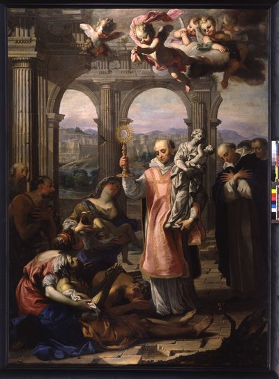 Milagre de Saint Hyacinth (óleo sobre tela) de Michel Serre