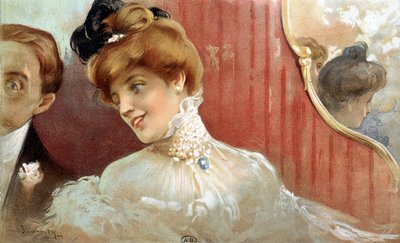 Mulher no concerto - chromo. por Simondy de Michel Simonidy