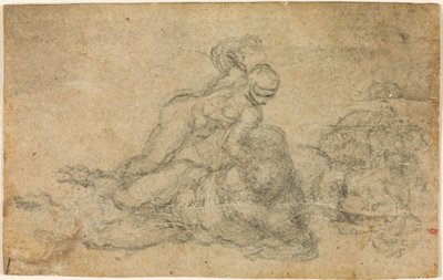 Miguel Ângelo - David e Golias. Verso Estudos Arquitectónicos pautados, ca. 1550-1556, I, 32a de Michelangelo