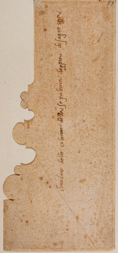 Perfil de base da coluna para a Nova Sacristia de Michelangelo Buonarroti