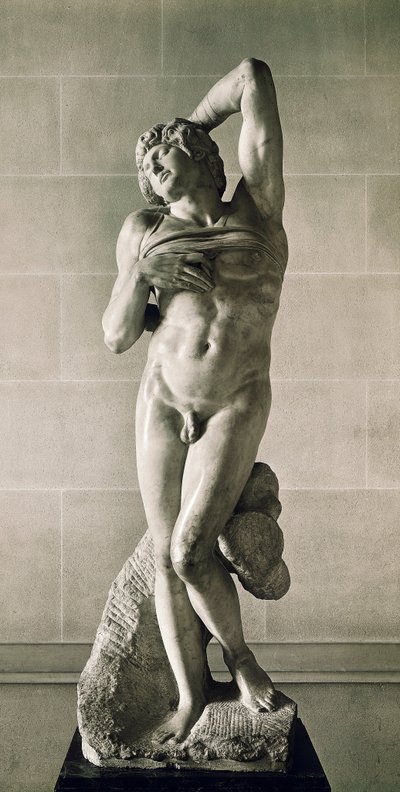 Em cativeiro, diz o escravo moribundo. de Michelangelo Buonarroti