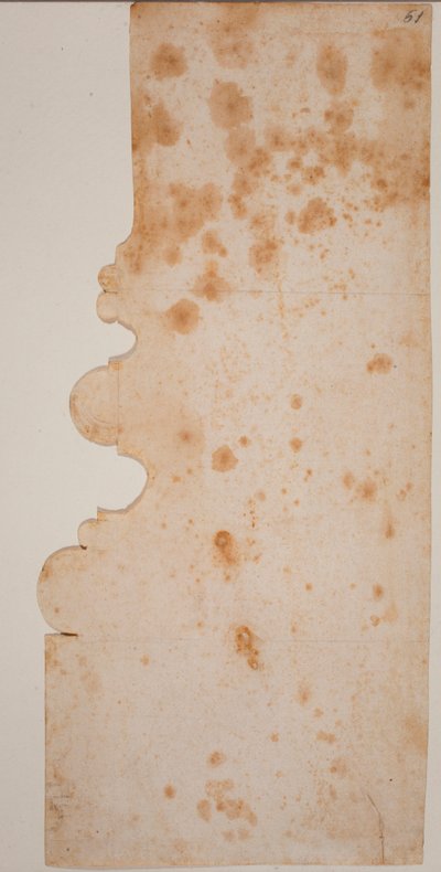 Perfil da base da coluna para a Nova Sacristia de Michelangelo Buonarroti