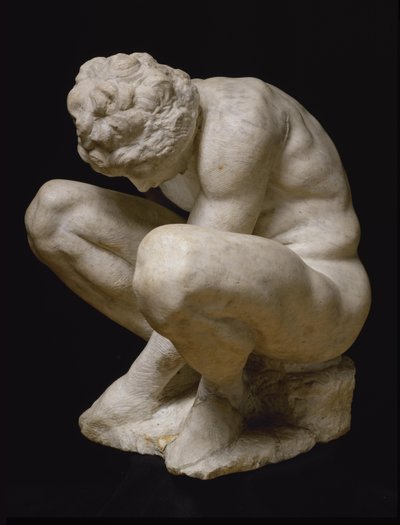 Menino agachado, entre 1530 e 1534. de Michelangelo Buonarroti