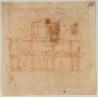 Projeto para a fachada de San Lorenzo de Michelangelo Buonarroti