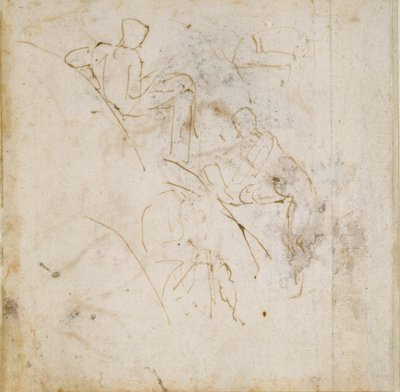 Estudos de quatro figuras, c1490-1560 de Michelangelo Buonarroti