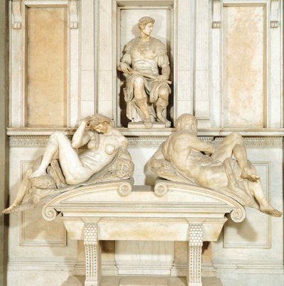 Itália, Florença, Nova Sacristia na Capela Medici da Basílica de São Lourenço em Florença (Patrimônio Mundial da UNESCO) de Michelangelo Buonarroti