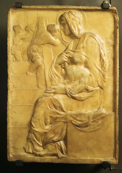 Madonna of Stairs de Miguel Ângelo (1475-1564) de Michelangelo Buonarroti