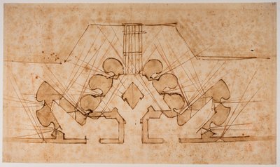 Plano de fortificação de uma porta de entrada de Michelangelo Buonarroti