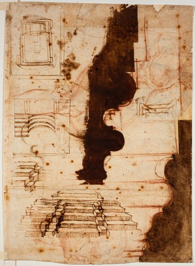 Planos para escadas de Michelangelo Buonarroti