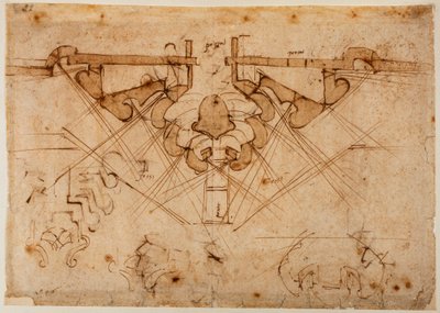 Projeto de muralhas para um portão de Michelangelo Buonarroti