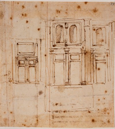 Prospectos murais para a Capela Laurenciana de Michelangelo Buonarroti