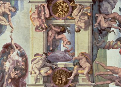 Teto da Capela Sistina (1508-12): A Criação de Eva de Michelangelo Buonarroti