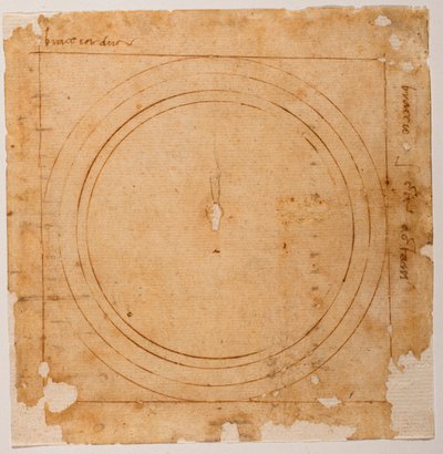 Esboços para a cúpula de Santa Maria del Fiore de Michelangelo Buonarroti