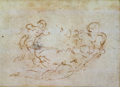 Estudo sobre Vênus e Cupido de Michelangelo Buonarroti