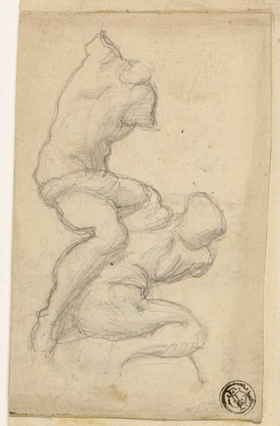 Duas figuras em luta de Michelangelo Buonarroti