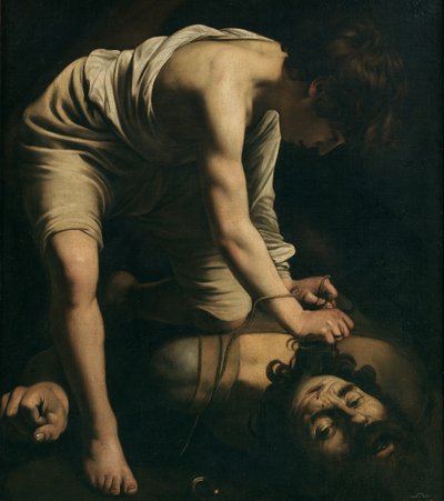 Davi com a cabeça de Golias de Michelangelo Merisi Caravaggio