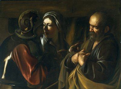 Negação de São Pedro, 1610 de Michelangelo Merisi Caravaggio
