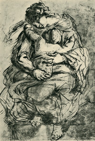 Madonna e criança, do final do século XVI ao início do século XVII, 1943. de Michelangelo Merisi Caravaggio