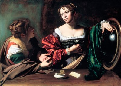 Marta e Maria Madalena, c. 1598 de Michelangelo Merisi Caravaggio