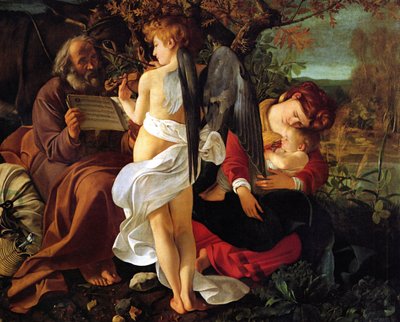 Descanse na fuga para o Egito, ca. 1597 de Michelangelo Merisi Caravaggio