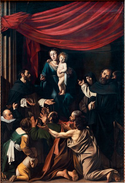 A Virgem no Rosário (óleo sobre tela de Michelangelo Merisi da Caravaggio