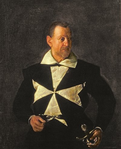 Retrato de um Cavaleiro de Malta, possivelmente Fra Antonio Martelli de Michelangelo Merisi da Caravaggio