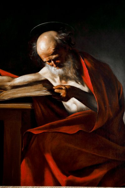 São Girolamo 1605 - 1606, Óleo sobre tela. de Michelangelo Merisi da Caravaggio