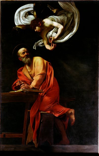 São Mathieu e o Anjo (Pintura de Michelangelo Merisi da Caravaggio