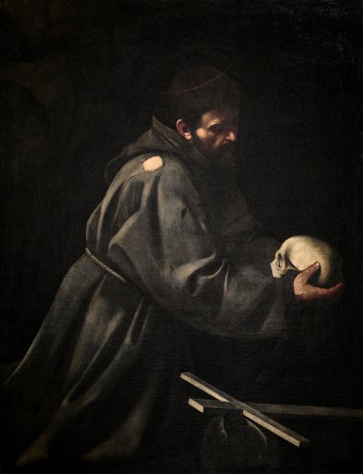 São Francisco em meditação, c. 1606 (óleo sobre tela) de Michelangelo Merisi da Caravaggio