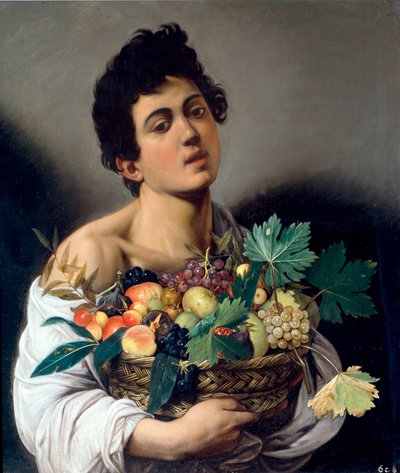 O vendedor de frutas (óleo sobre tela de Michelangelo Merisi da Caravaggio