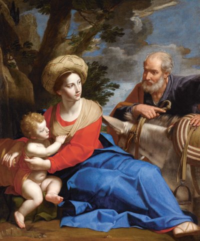 O descanso na fuga para o Egito, c. 1640. de Michele Desubleo