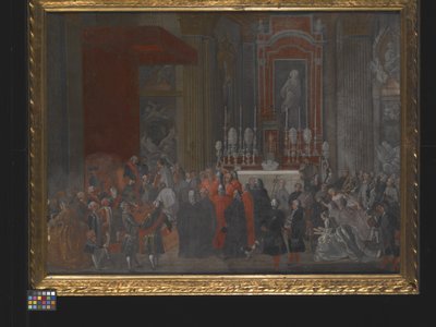 Cerimónia religiosa por ocasião da subida de Fernando IV ao trono de Nápoles de Michele Foschini