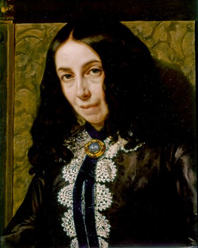 Elizabeth Barrett BROWNING, pormenor do retrato de Michele Gordigiani