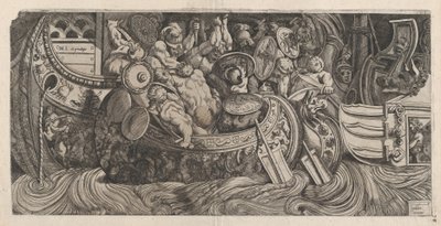 O Espelho Romano da Magnificência: Batalha Naval, século XVI., século XVI. de Michele Lucchese