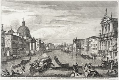 O Grande Canal Entre San Simone Piccolo e Santa Chiara, c.1740-41 de Michele Marieschi