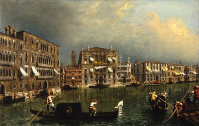 O Grande Canal no [Rio di] Ca Foscari, c.1740-1743 de Michele Marieschi