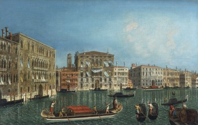 O Grande Canal com o Palazzo Foscari e o Palazzo Balbi par Marieschi, Michele Giovanni de Michele Marieschi