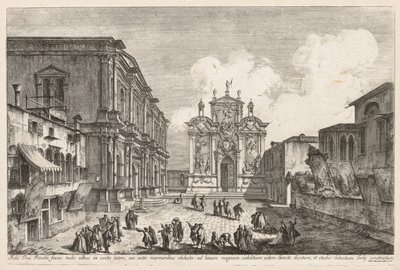 Vistas de Veneza: Campo S. Rocco de Michele Marieschi